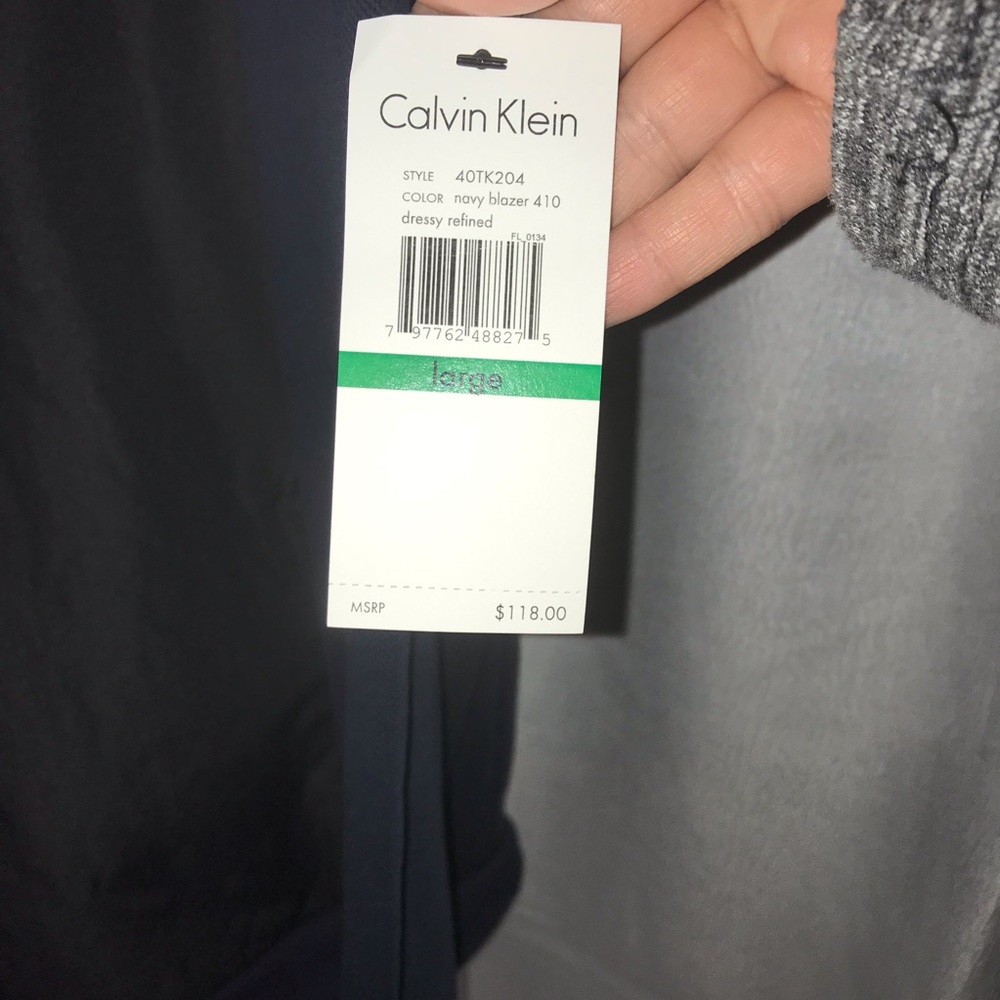 CALVIN KLEIN Men’s Jacket Large (Black/Blue) 🆕 - Picture 4 of 7